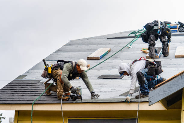 Professional Gutter Installation technician working in Cedar Mountain, NC